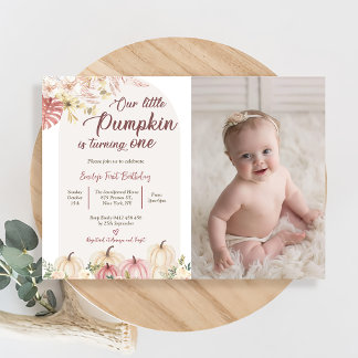 Pumpkin zum ersten Geburtstag unser kleines Pumpki Einladung