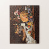 Pumpkinapflanzen Birnen Pfirsiche und Weinfrüchte Puzzle (Vertikal)