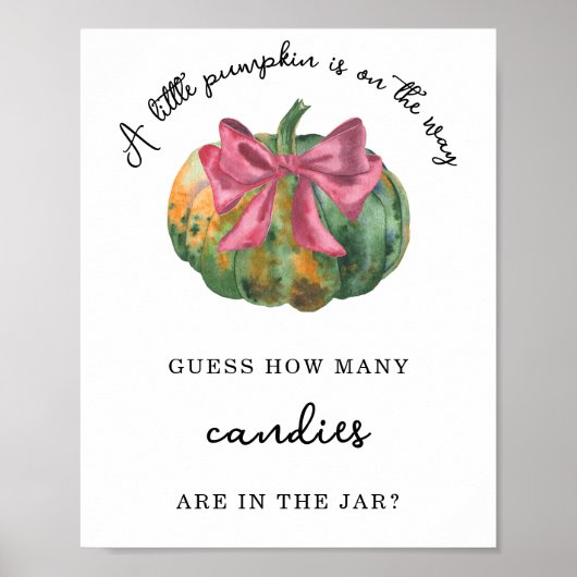 Pumpkinbogen - Wie viele Bonbons sind im Glas? Poster (Vorne)