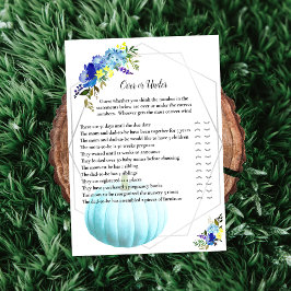 Pumpkindusche oben oder darunter | Blau Einladung