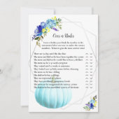 Pumpkindusche oben oder darunter | Blau Einladung (Vorderseite)