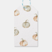 Pumpkinfußbälle stoßen Couple Dusche-Gefallen-Tag Geschenkanhänger (Rückseite)