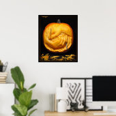 Pumpkingutter Poster - Carving Hands (Heimbüro)
