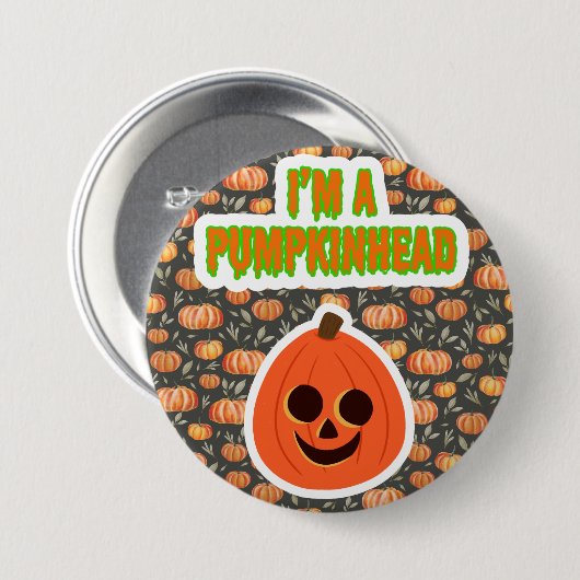 Pumpkinhead 3 w/Hintergrund Button (Vorne & Hinten)