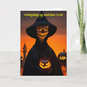 Pumpkinhead hat etwas zu Halloween Karte (Vorderseite)
