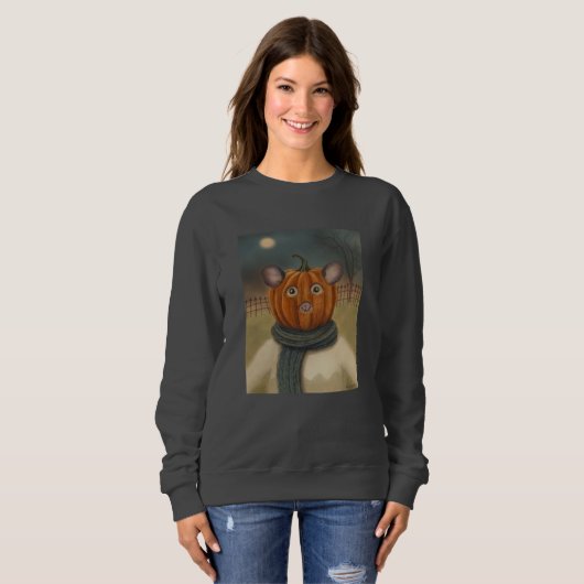 Pumpkinhead Maus Halloween Sweatshirt (Vorne ganz)