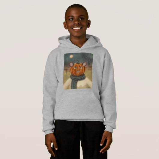 Pumpkinhead Maus Kinder Pull-over Hoodie (Vorne ganz)