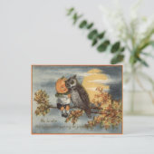 Pumpkinhead Owl Full Moon Tree Pumpkin Postkarte (Stehend Vorderseite)