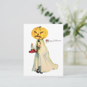 Pumpkinhead (Vintage Halloween-Karte) Postkarte (Stehend Vorderseite)
