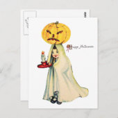 Pumpkinhead (Vintage Halloween-Karte) Postkarte (Vorne/Hinten)