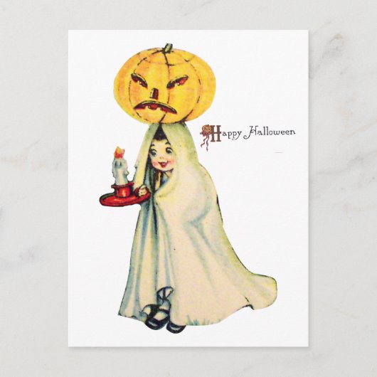 Pumpkinhead (Vintage Halloween-Karte) Postkarte (Vorderseite)