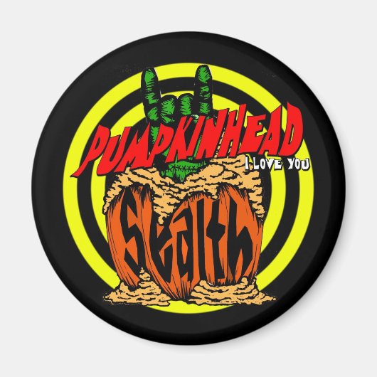 Pumpkinhead Zombie Rock Magnet (Vorne)