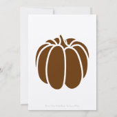Pumpkinpflaster bei Schokoladenhochzeit Einladung (Rückseite)