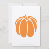 Pumpkinpflaster in Orange Wedding Einladung (Rückseite)