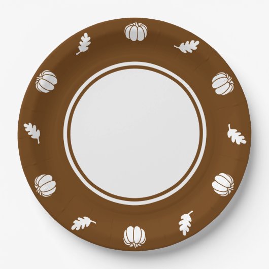 Pumpkinpflaster in Schokoladenpapierplatte Pappteller (Vorderseite)