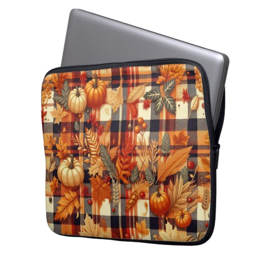 Pumpkins Ahorn Blätter Herbstplatten Laptopschutzhülle (Vorderseite Links)