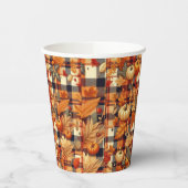 Pumpkins Ahorn Blätter Herbstplatten Pappbecher (Links)