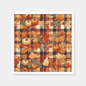 Pumpkins Ahorn Blätter Herbstplatten Serviette (Vorderseite)