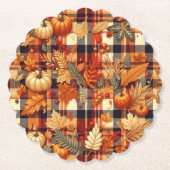 Pumpkins Ahorn Blätter Herbstplatten Untersetzer (Vorderseite)