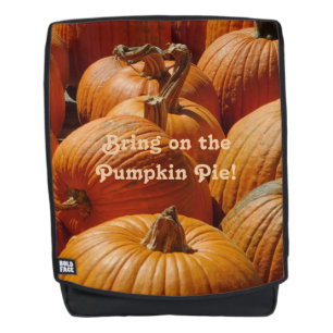 Pumpkins am Pumpkinpflaster auf einem Rucksack