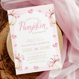 Pumpkins and Bows Girl Baby Shower Invitation Einladung