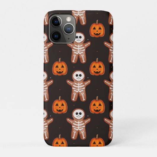 Pumpkins and Skeleton Gingerbread Halloween Design Case-Mate iPhone Hülle (Rückseite)