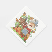Pumpkins Apples Hayrides Napkins Serviette (Ecke)