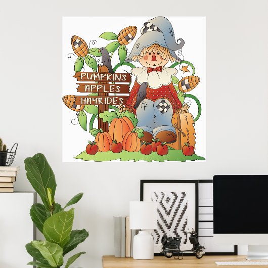Pumpkins Apples Hayrides Poster (Heimbüro)