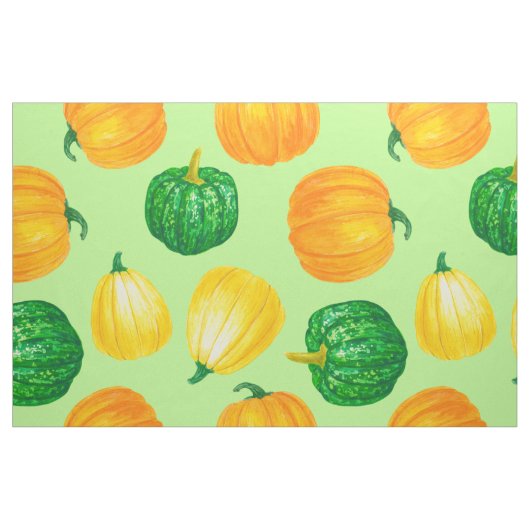 Pumpkins Aquarellmuster 2 Stoff (Fat Quarter (45,7 x 55,9 cm))