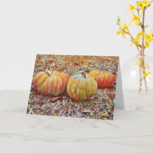Pumpkins Art Note Card Karte (Gelbe Blume)