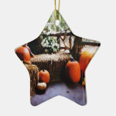 Pumpkins auf der Veranda Keramikornament (Links)