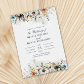 Pumpkins auf der Wildblume Wiesen Hochzeit Einladung