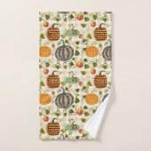 Pumpkins auf Gingham Absorbent Cotton Kittuch Handtuch (Handtuch)