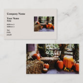 Pumpkins auf Porch Visitenkarte (Vorne/Hinten)