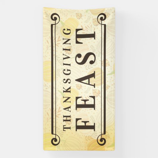 Pumpkins Autumn Fall Harvest Pattern Banner (Vertikal)