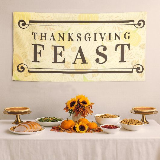 Pumpkins Autumn Fall Harvest Pattern Banner