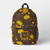 Pumpkins Autumn Fall Harvest Pattern Bedruckter Rucksack (Vorderseite)