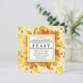 Pumpkins Autumn Fall Harvest Pattern Einladung (Stehend Vorderseite)