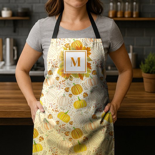 Pumpkins Autumn Fall Harvest Pattern Schürze