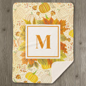 Pumpkins Autumn Fall Harvest Pattern Sherpadecke