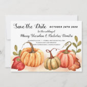 Pumpkins Autumn Hochzeit im Herbst Save the Date C Einladung (Vorderseite)