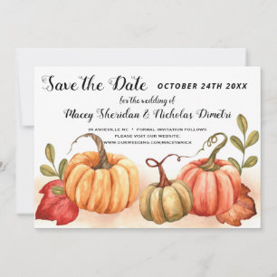 Pumpkins Autumn Hochzeit im Herbst Save the Date C Einladung