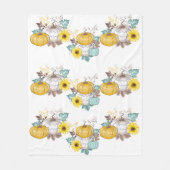 Pumpkins Autumn Wassercolor Erntedank Halloween Fleecedecke (Vorderseite)