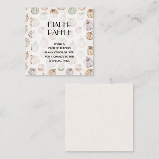 Pumpkins Baby Duschdusche Windelwanne Begleitkarte (Vorne/Hinten)