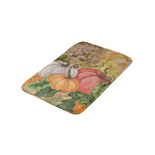 Pumpkins Bath Mat Halloween - Painting Badematte (Schrägansicht)