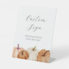 Pumpkins Benutzerdefiniertes Textsignatur Sockelschild