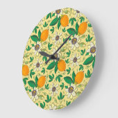 Pumpkins & Blätter: Herbsternte Große Wanduhr (Winkel)