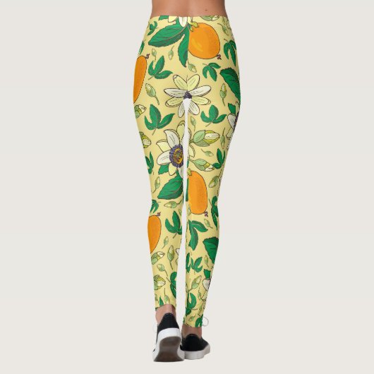 Pumpkins & Blätter: Herbsternte Leggings (Rückseite)