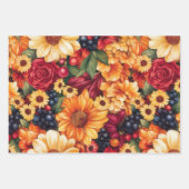 PUMPKINS-BLÄTTER IM AUTUMENFALL BLUME GESCHENKPAPIER SET (Vorderseite 3)
