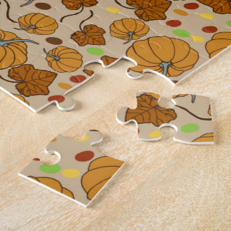 Pumpkins Blätter Süßigkeiten Text Glückwunsch Dank Puzzle